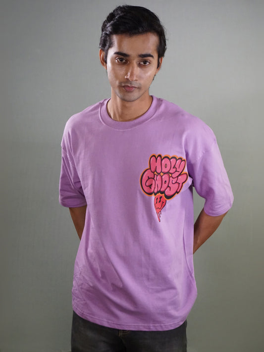 HOLY GHOST Lavender Oversized T-Shirt