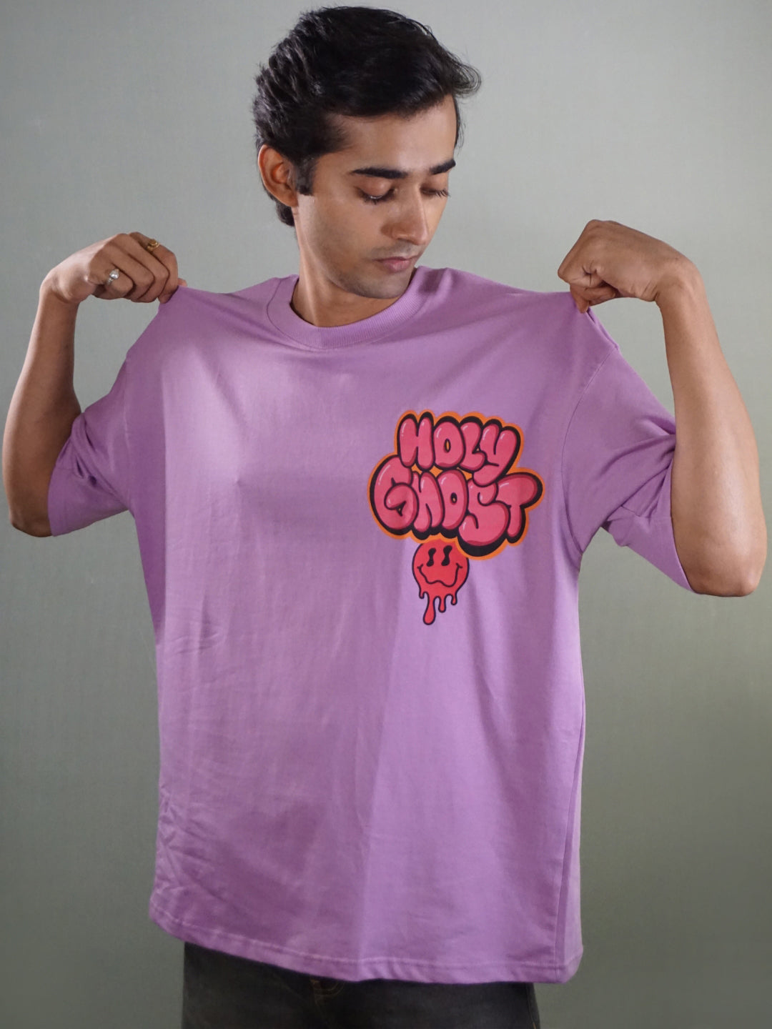 HOLY GHOST Lavender Oversized T-Shirt