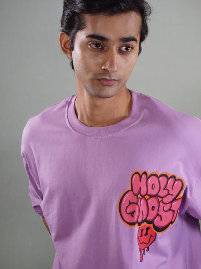 HOLY GHOST Lavender Oversized T-Shirt